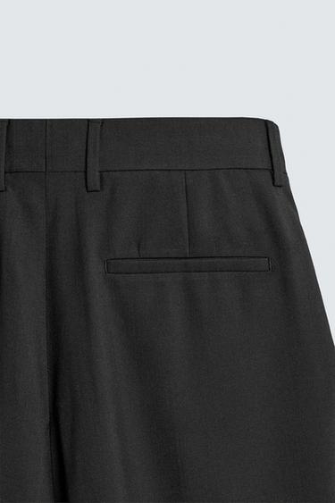 RELAXED FIT PLEATED TROUSERS - Black by Zara - Image 9