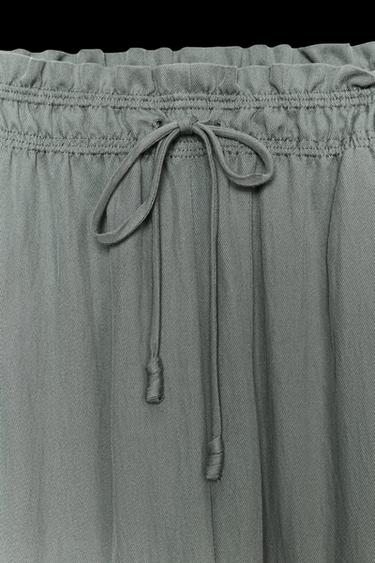 PANTALÓN PIJAMERO FLUIDO ZW COLLECTION - Gris azul de Zara