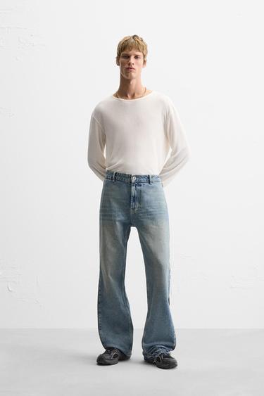 ДЖИНСЫ FLARED С МОЛНИЯМИ — ГОЛУБОЙ от Zara — изображение 0