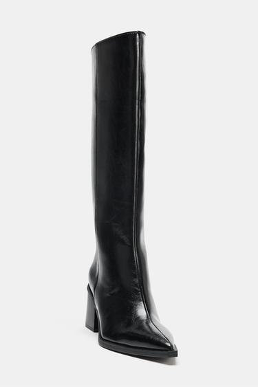 BOTTES HAUTES À TALONS - Noir de Zara - Image 5
