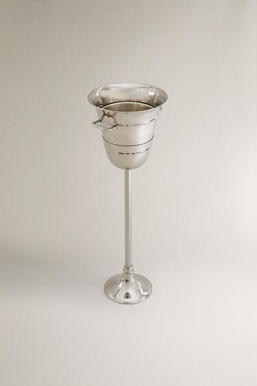 BRASS SPARKLING WINE COOLER WITH FLOOR STAND - Steel by Zara - Image 1