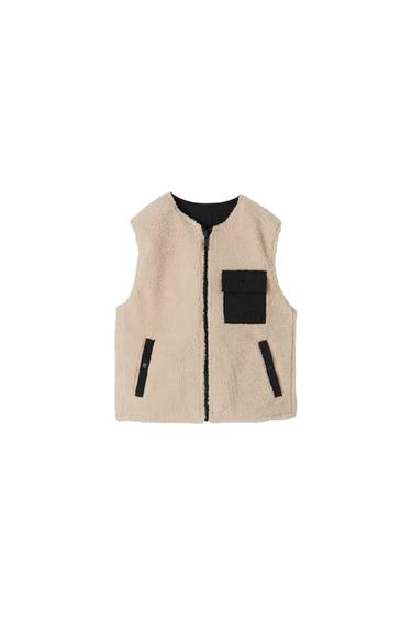 FAUX SHEARLING REVERSIBLE GILET