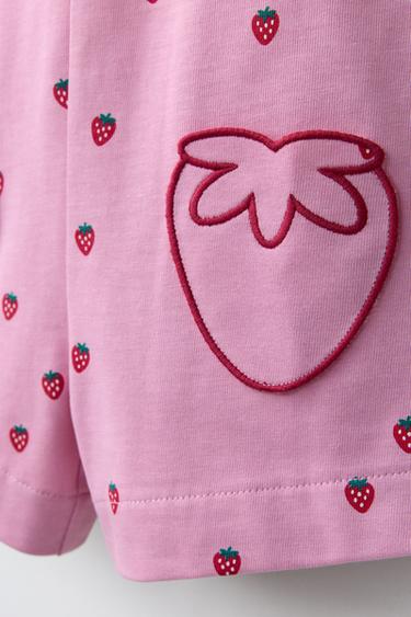 COMBI-SHORT IMPRIMÉ FRAISES - Rose moyen de Zara - Image 3
