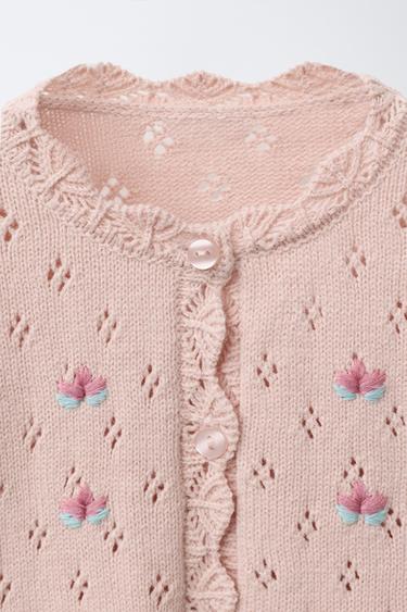 FLORAL CARDIGAN - Peach by Zara - Image 2