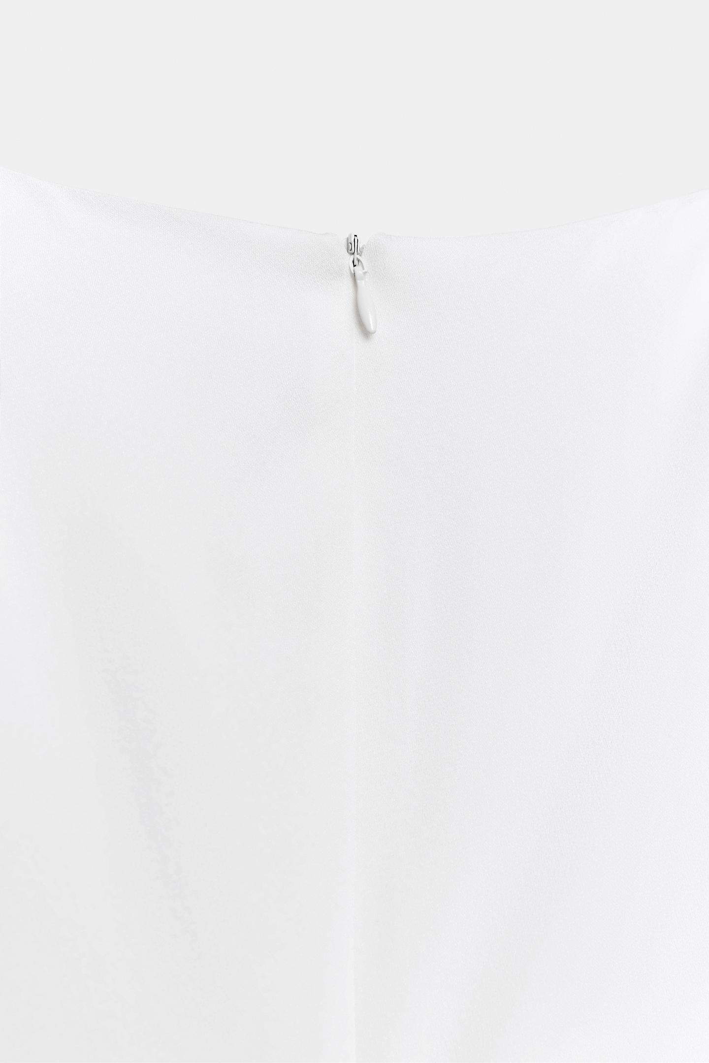 Женское платье Zara ZW Collection MIDI, цвет: Устричный белый — фото 6