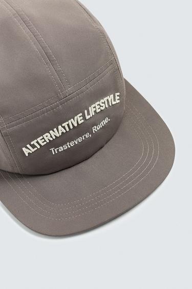 CASQUETTE VISIÈRE PLATE BRODÉE - Marron / Taupe de Zara - Image 2