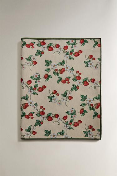 CHEMIN DE TABLE JACQUARD FRAISES - Vert de Zara - Image 4