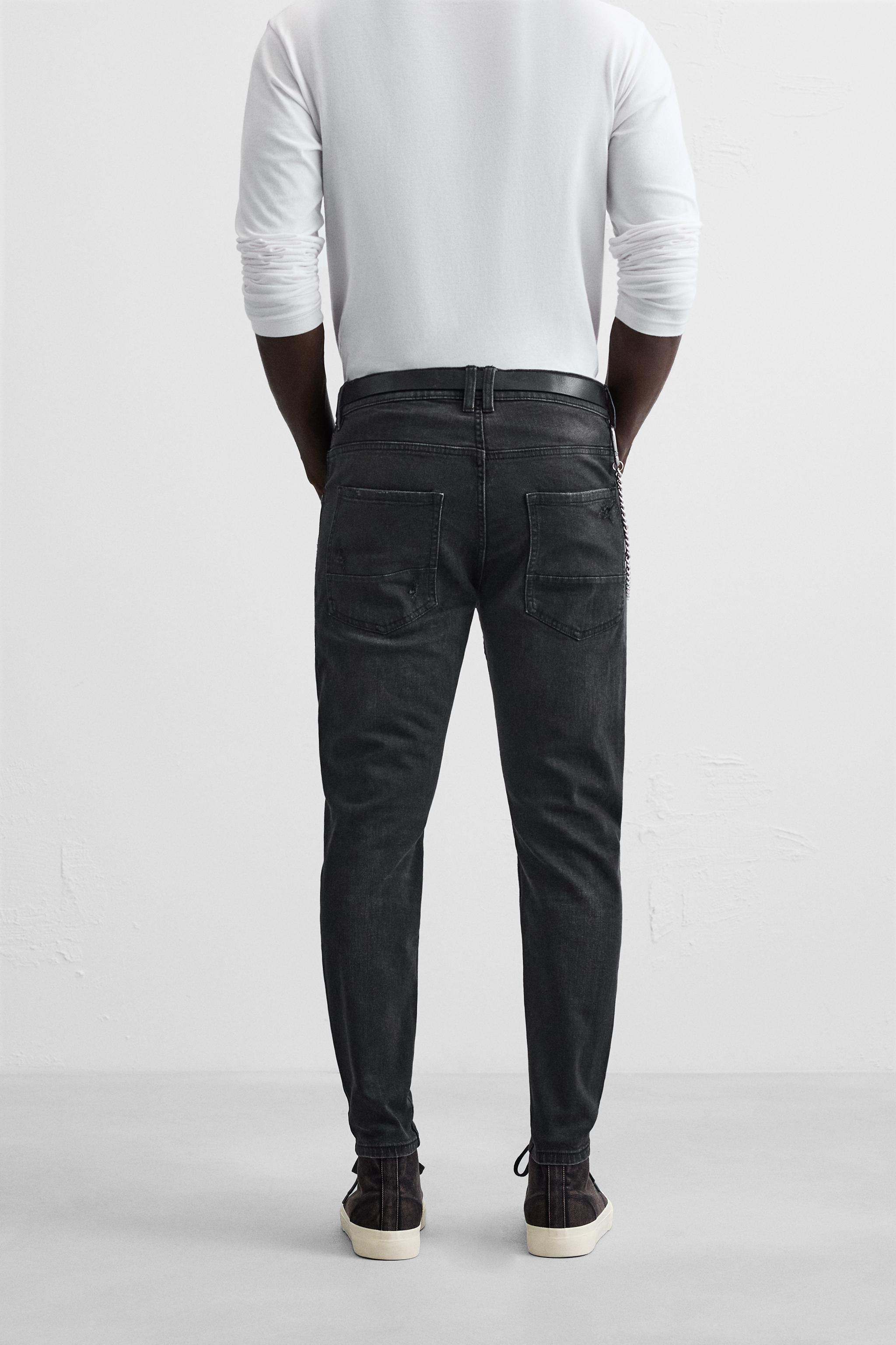 ZARA SKINNY FIT ダメージデニムパンツ 7223/490 SKINNY FIT ダメージデニムパンツ - ライトブルー | ZARA Japan