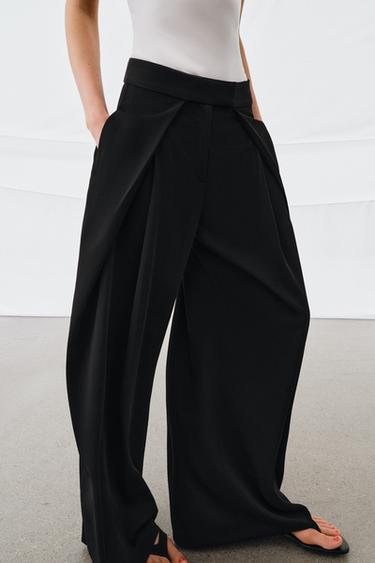 PANTALON WIDE LEG ZW COLLECTION - Noir de Zara - Image 3
