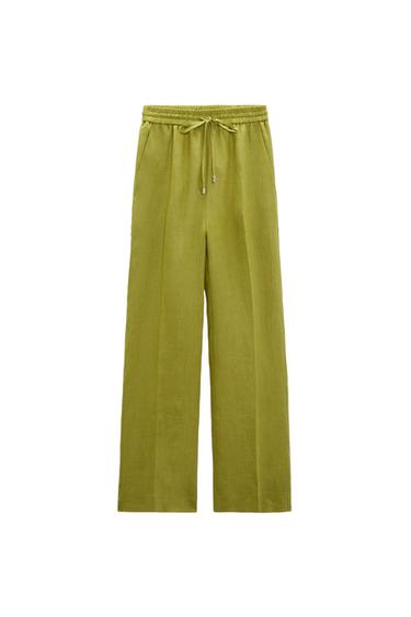 WIDE LEG LINEN PANTS