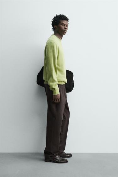 WOOL - ALPACA JUMPER - Lime by Zara - Image 3