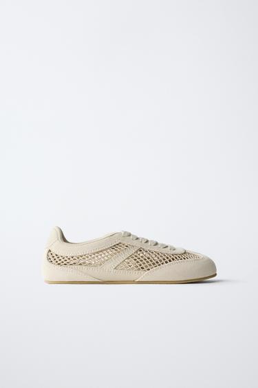 MESH SNEAKERS - Ecru White by Zara