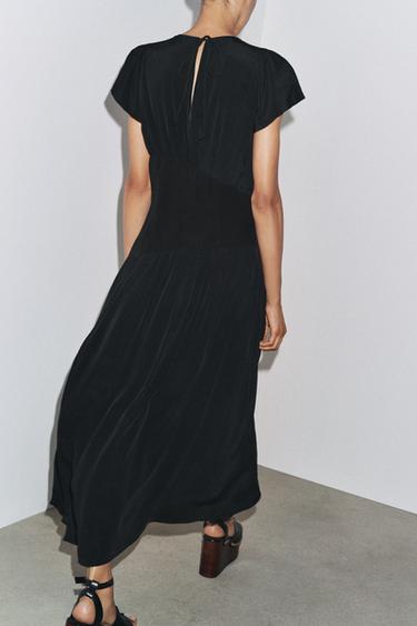 ZW COLLECTION CONTRAST BELT DRESS - Black by Zara - Image 4