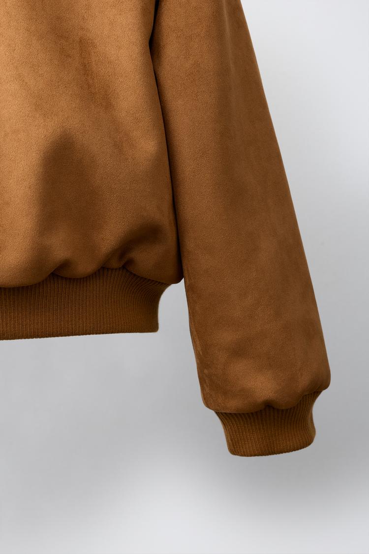 Chaqueta bomber de ante sintético 6