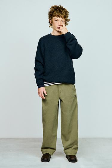 PANTALÓN STRAIGHT ETIQUETA - Verdoso de Zara