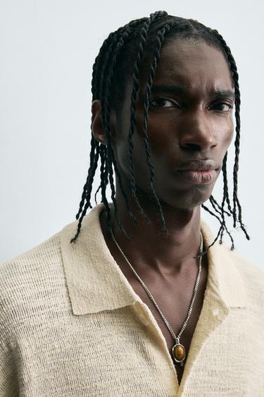 IRREGULAR KNIT SHIRT - Oyster-white by Zara - Image 4