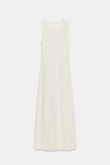 LONG RUSTIC DRESS - Ecru by Zara - Image 4