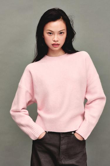 Zara 柔軟針織衫 - 淺粉紅色