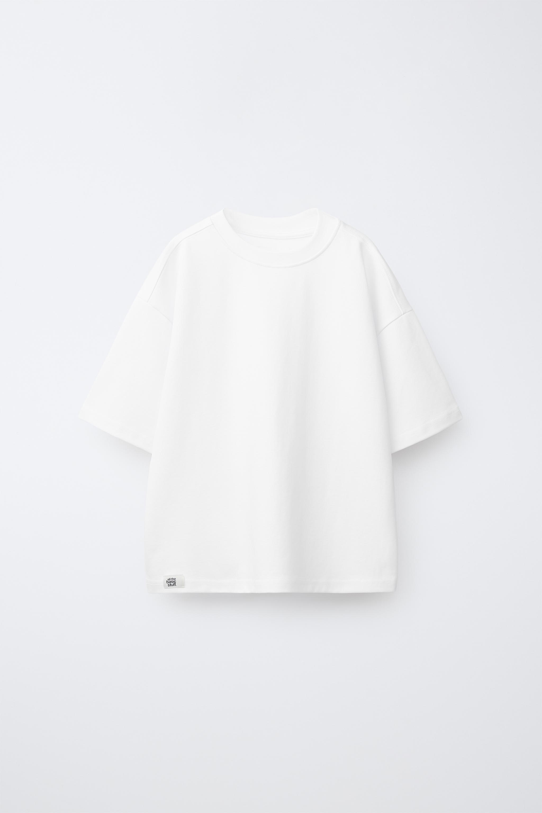 INTERLOCK PLAIN T-SHIRT — Light ecru
