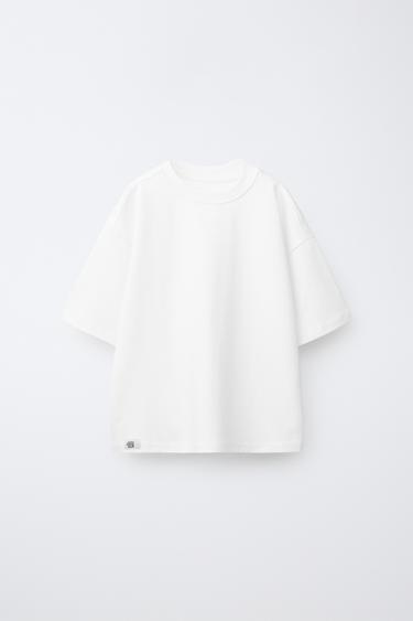 CAMISETA LISA INTERLOCK - Crudo claro de Zara