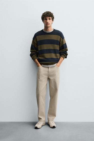 PANTALLONA STRAIGHT FIT - Ngjyrë natyrale nga Zara