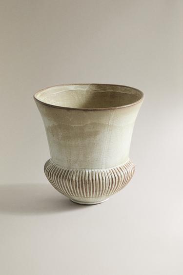 VASE DÉCORATIF EN CÉRAMIQUE - Écru de Zara - Image 0