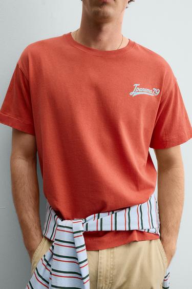 WASHED IPANEMA T-SHIRT - Orange by Zara - Image 4