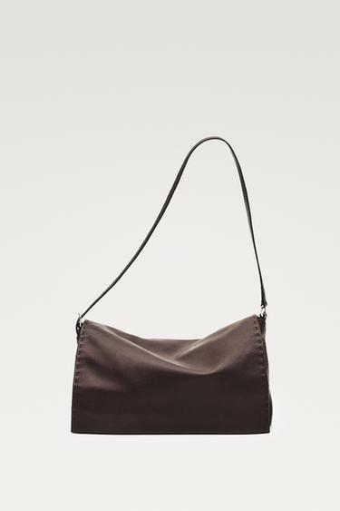 Nappa leather mini bag with stitch detail — Brown 3