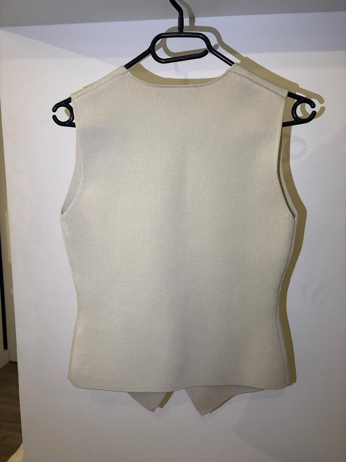 PLAIN KNIT WAISTCOAT TOP - Image 3