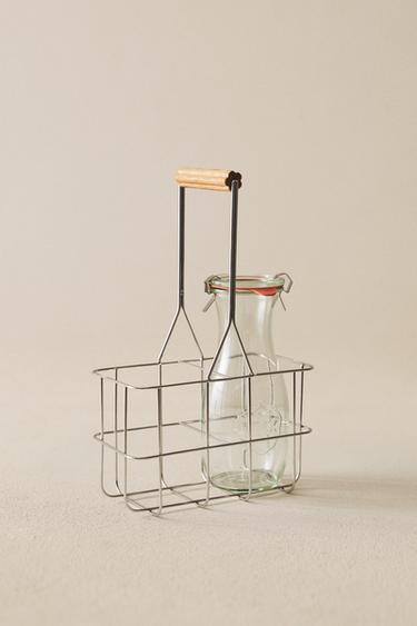METAK BASKET AND 2 BOTTLES SET - Steel by Zara