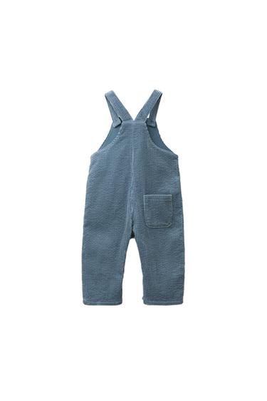 Zara THICK CORDUROY OVERALLS - Blue