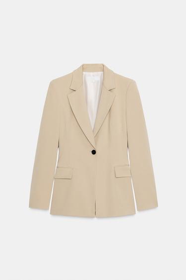 ONE-BUTTON TAILORED BLAZER - Sand by Zara