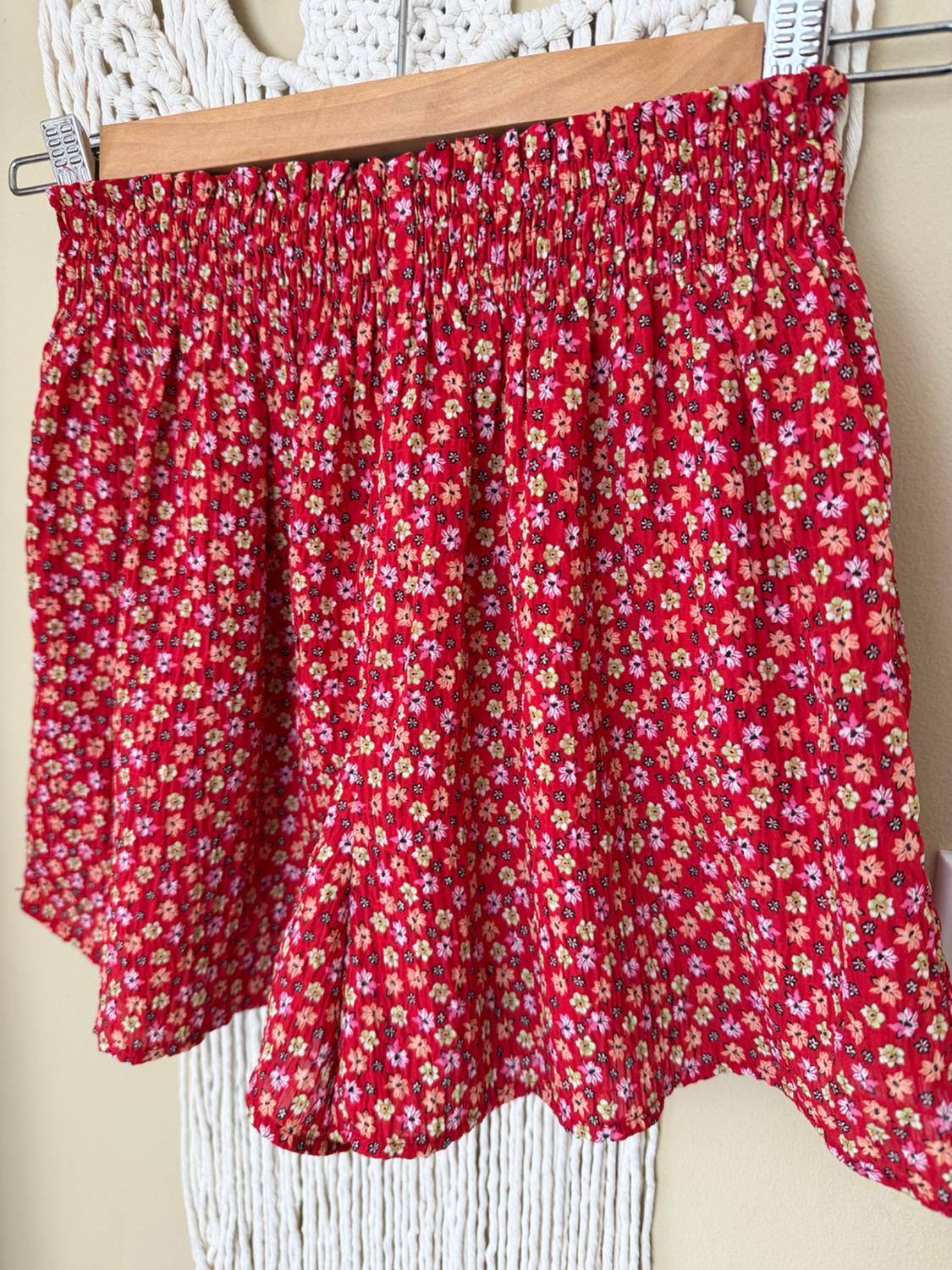 ELASTIC WAIST FLORAL SKORT - Image 2