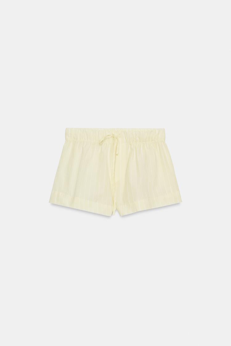STRIPED POPLIN SHORTS