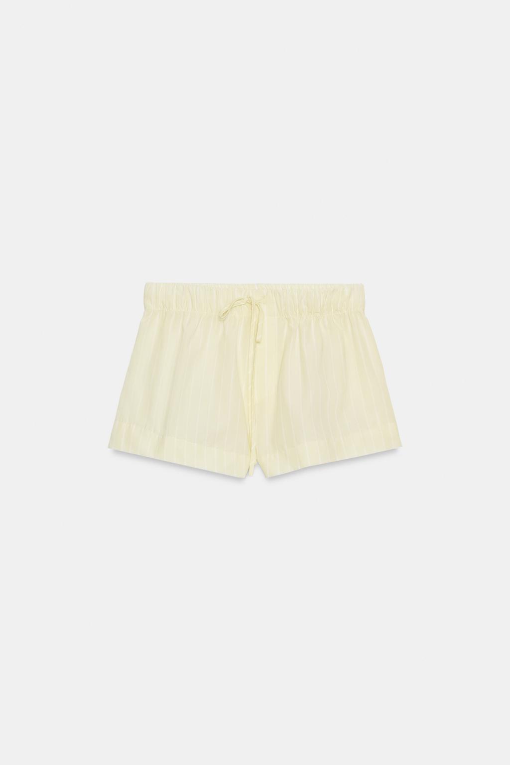 STRIPED POPLIN SHORTS