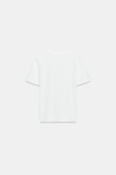 INTERLOCK SHORT SLEEVE T-SHIRT - Oyster-white by Zara - Image 8