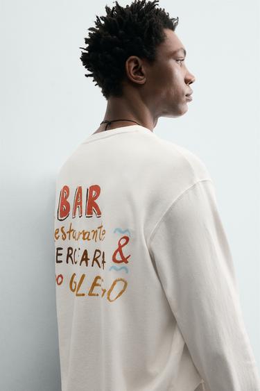 CAMISETA ESTAMPADOS COMBINADOS - Blanco de Zara