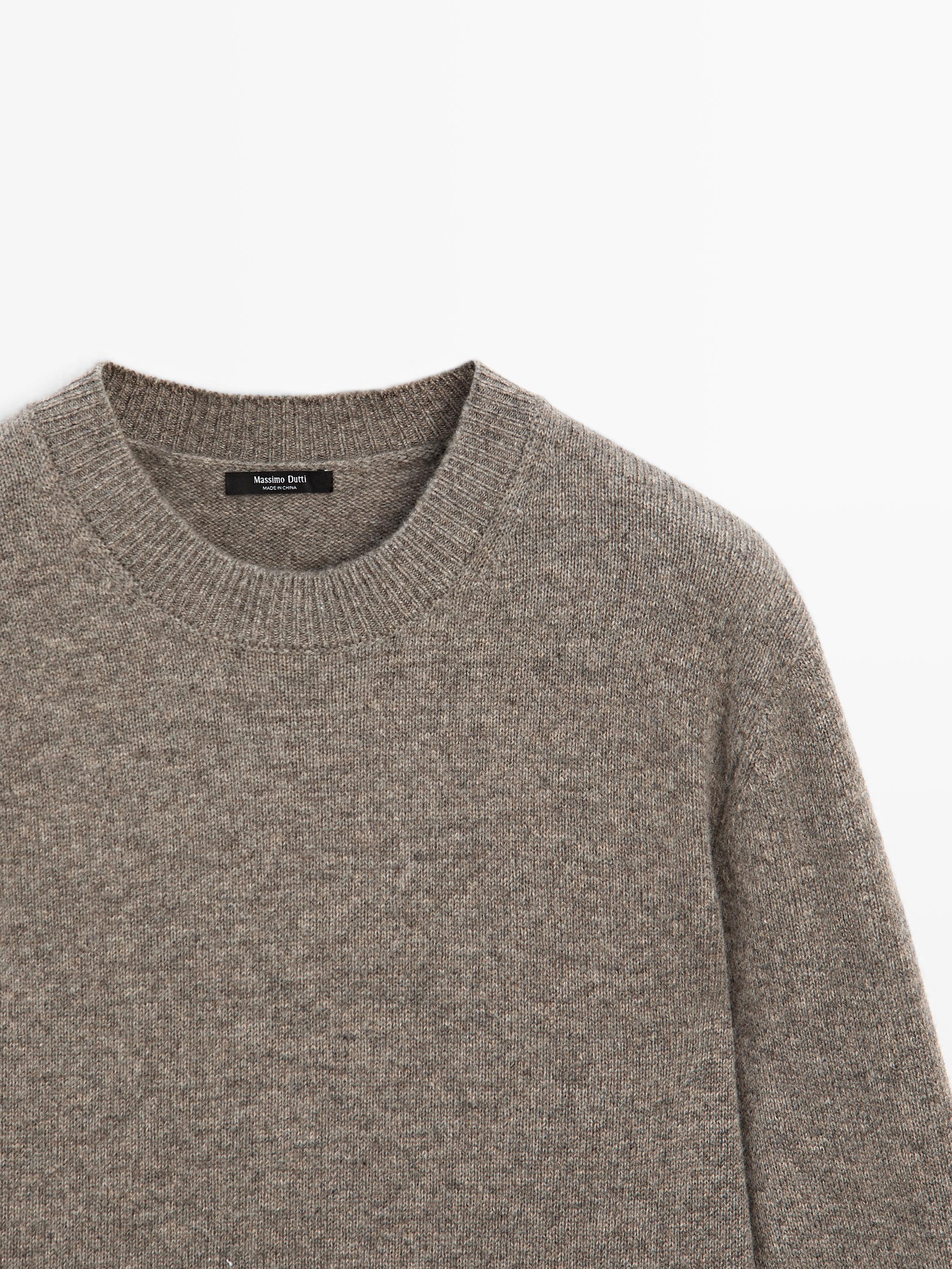 Pull col rond en laine mélangée