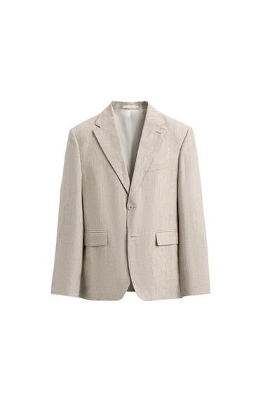 BLAZER TRAJE 100% LINO - Beige claro de Zara