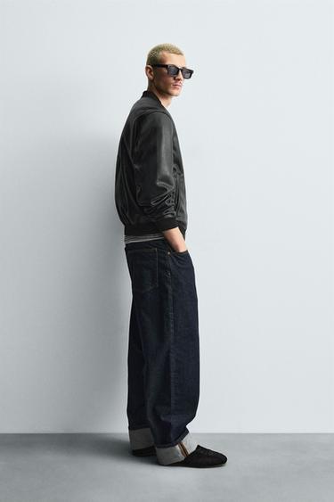 LEATHER EFFECT BOMBER JACKET - Black by Zara - Image 3