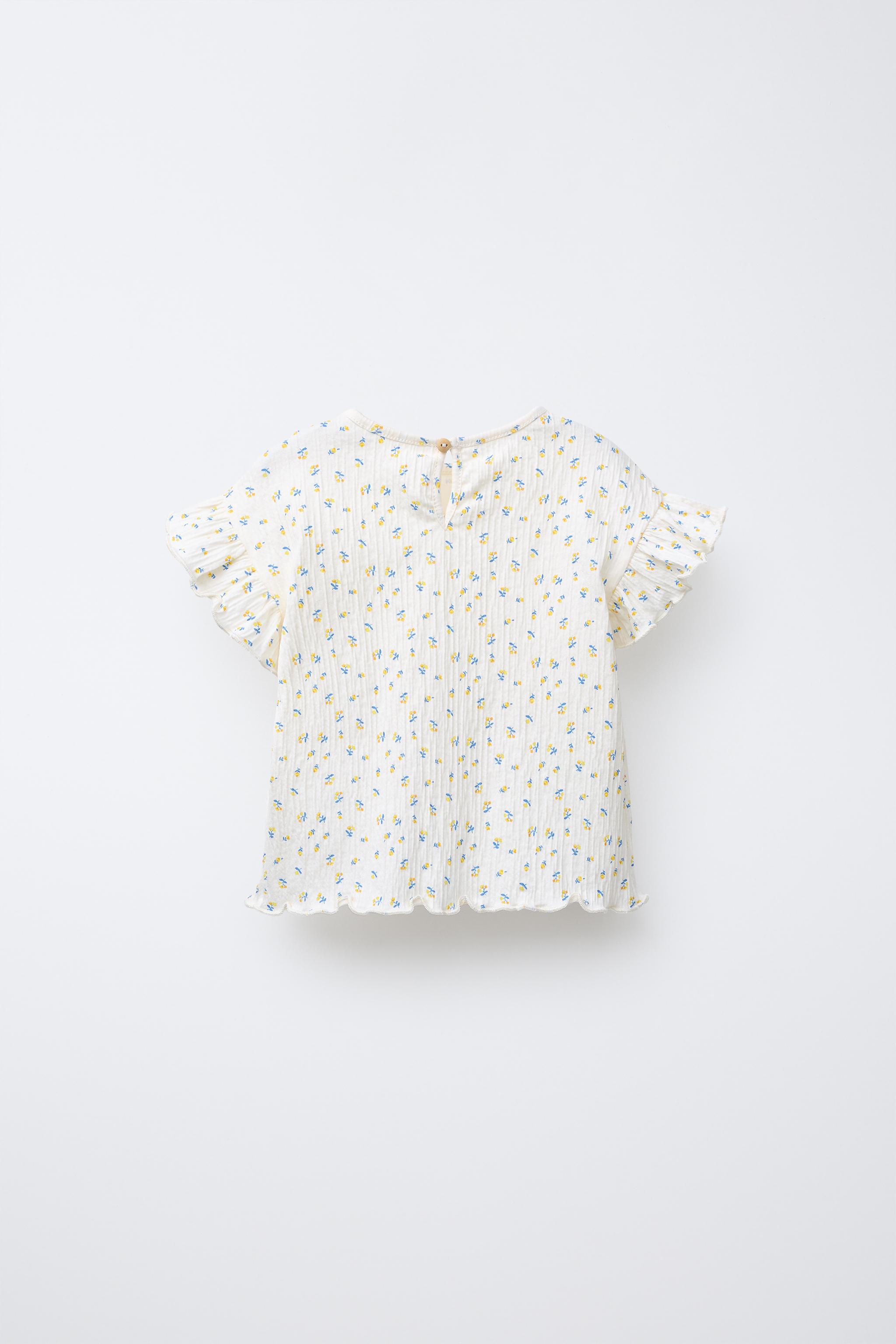 かわいい ZARA ボリュームフラワープリントTシャツ かわいい ZARA ボリュームフラワープリントTシャツ (ZARA/T