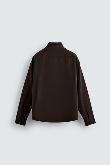 CHEMISE FLUIDE COUPE DÉCONTRACTÉE ÉDITION LIMITÉE - Marron foncé de Zara - Image 7