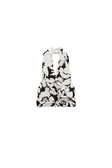 CUERPO HALTER ESTAMPADO TROPICAL