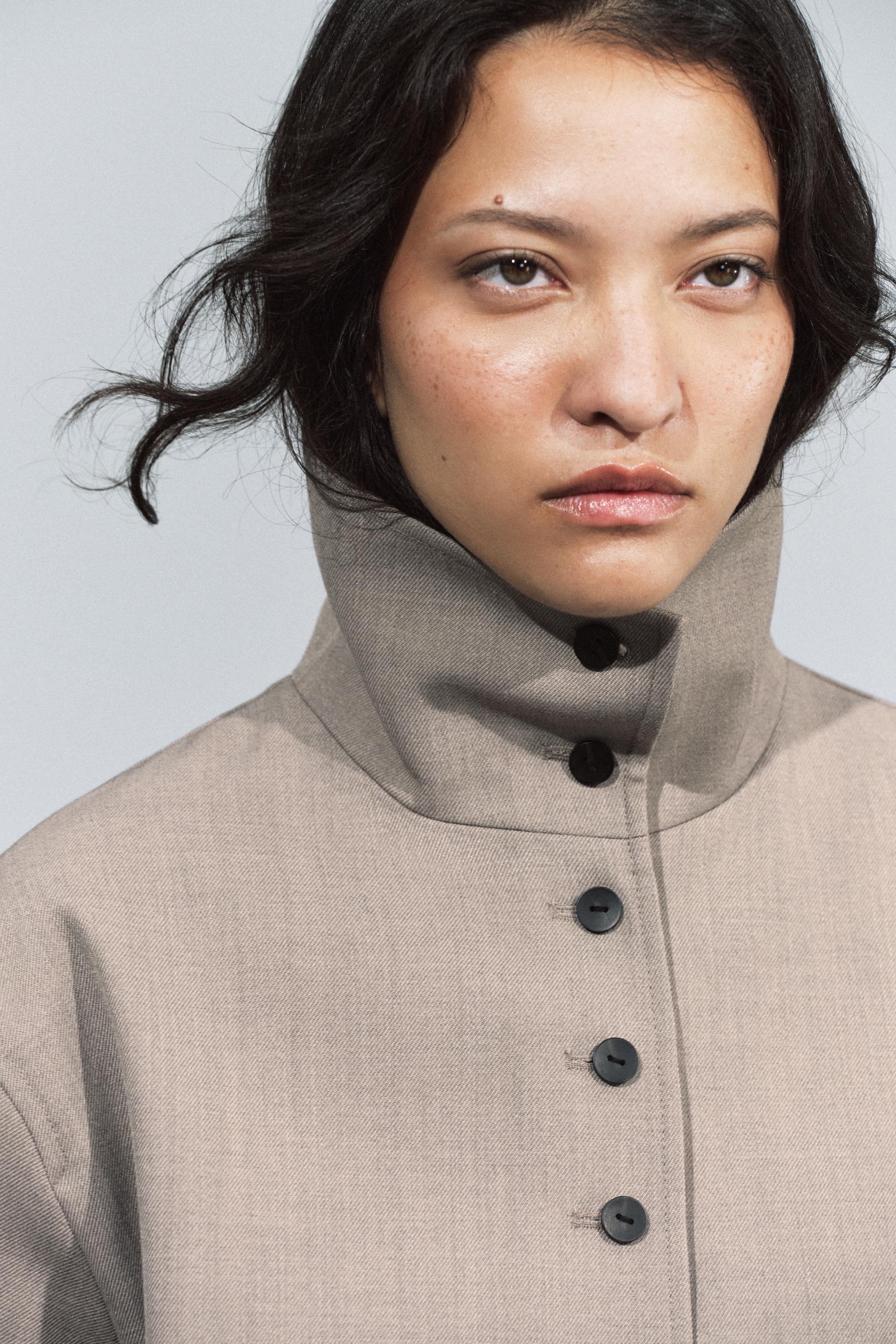 ZW COLLECTION WOOL BLEND JACKET - Light grey | ZARA Turkey