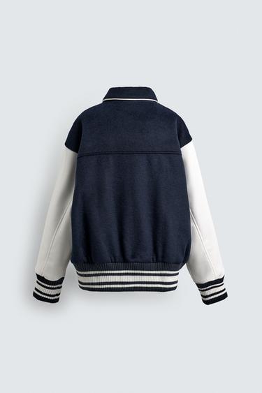 BLOUSON BOMBER UNIVERSITAIRE BRODÉ DONALD DUCK HARRY LAMBERT FOR ZARA X DISNEY - Bleu marine de Zara - Image 1