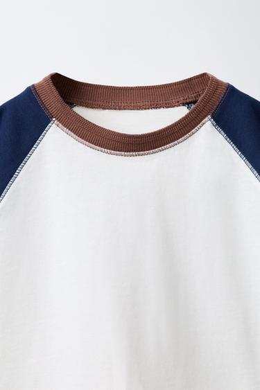 RAGLAN SLEEVE T-SHIRT - Navy blue by Zara - Image 2