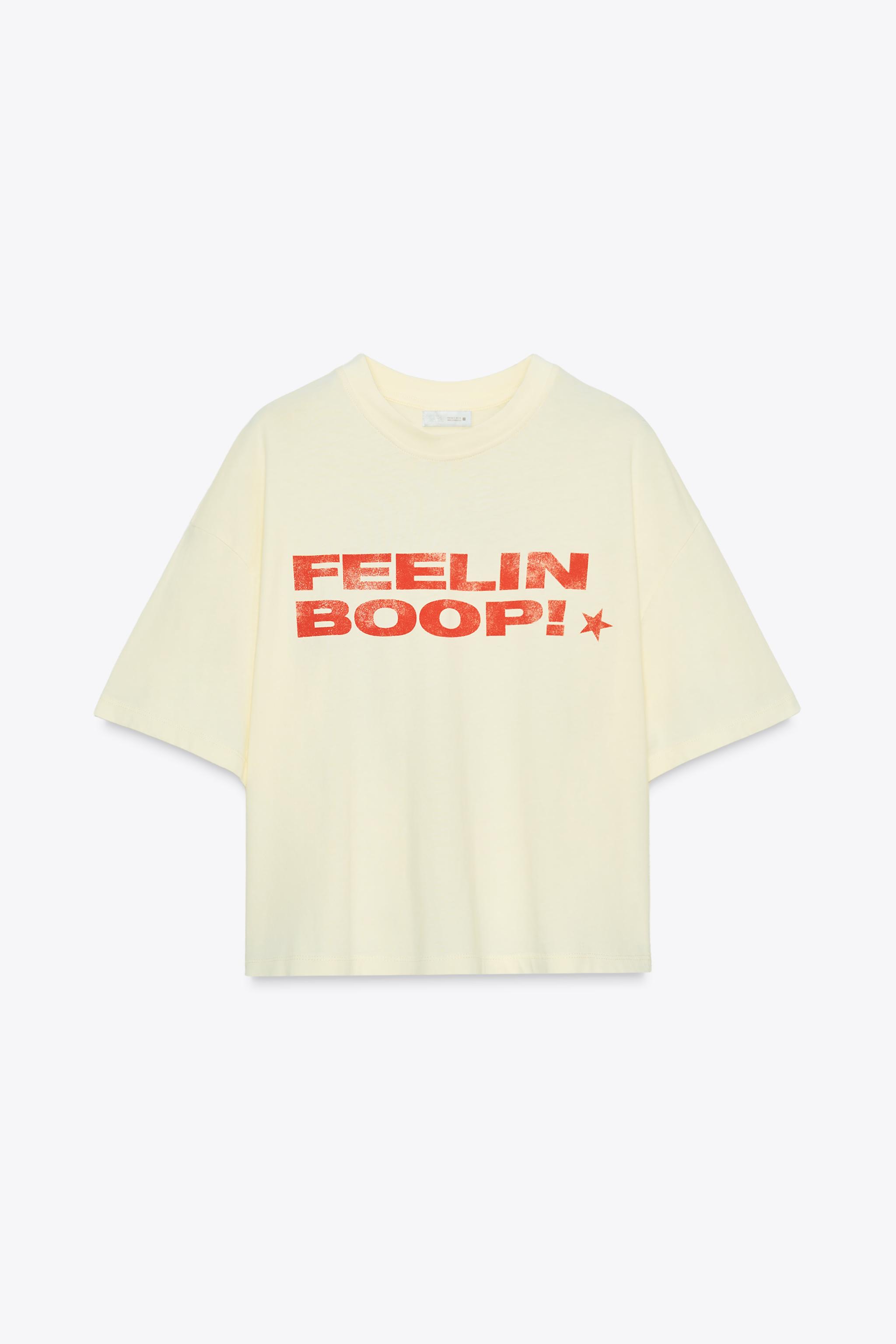ぽっぽ BETTY BOOP® WASHED EFFECT T-SHIRT - Yellow | ZARA United States