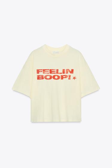 BETTY BOOP® WASHED-EFFECT T-SHIRT - Yellow by Zara