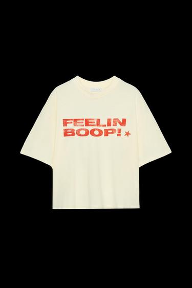 BETTY BOOP® WASHED-EFFECT T-SHIRT - Yellow by Zara