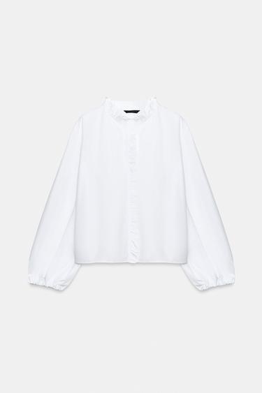 RUFFLED SHIRT - White by Zara - Image 0